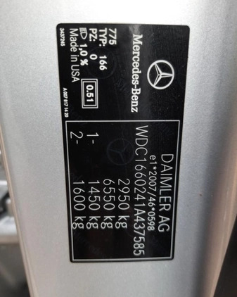 Mercedes-Benz ML cena 27900 przebieg: 98450, rok produkcji 2014 z Giżycko małe 466